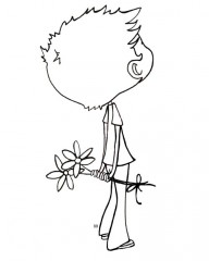 Dessin_coloriage_garcon_offrant_fleurs.jpg